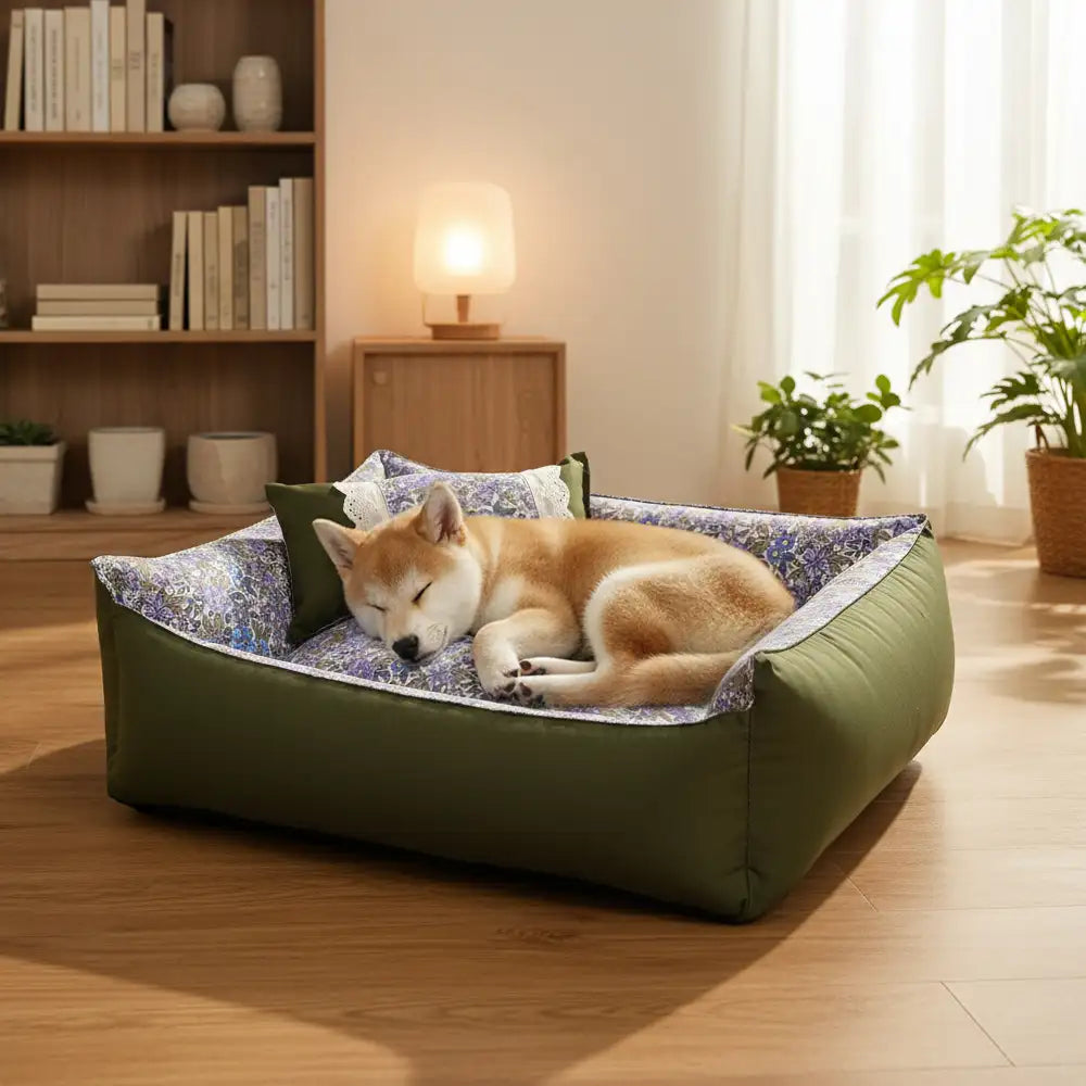Floral Pattern Anti Static Washable All Season Dog Bed – Dog Beds (view 9) | Petix pet supplies for dogs and cats
