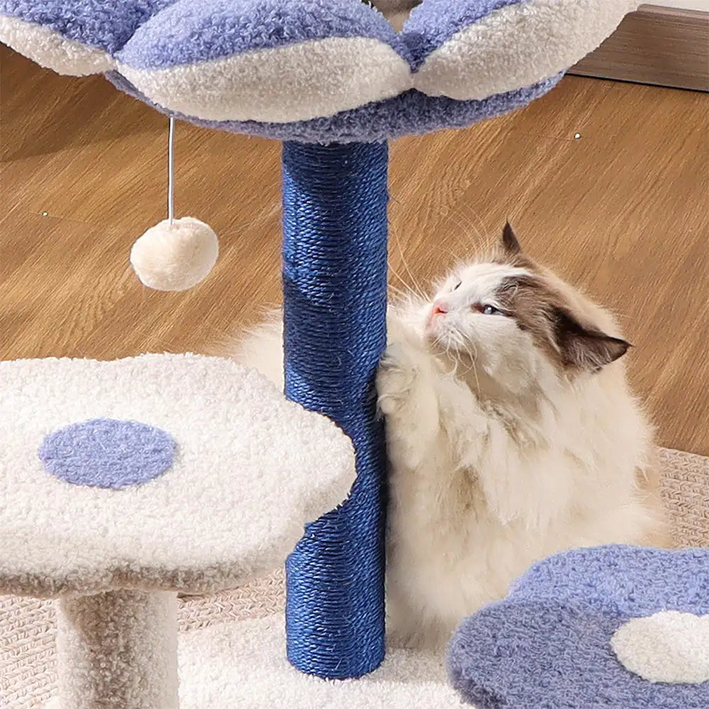 Flower Multi-Level Sisal Scratching Post Cat Tree – Cat Tree (view 2) | Petix pet supplies for dogs and cats