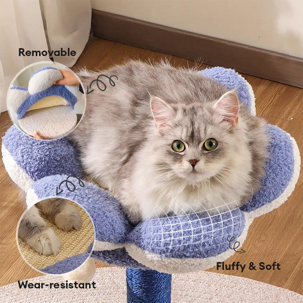 Flower Multi-Level Sisal Scratching Post Cat Tree – Cat Tree (view 4) | Petix pet supplies for dogs and cats