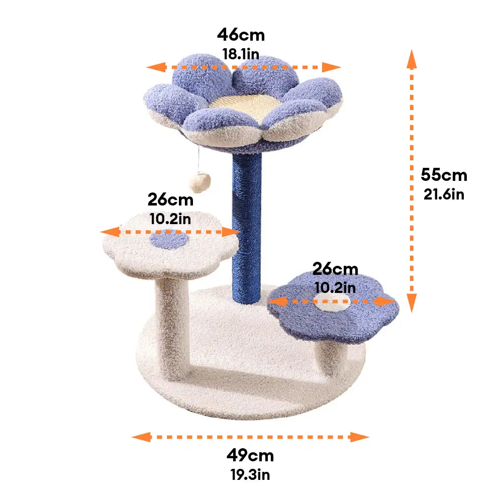 Flower Multi-Level Sisal Scratching Post Cat Tree – Cat Tree (view 8) | Petix pet supplies for dogs and cats