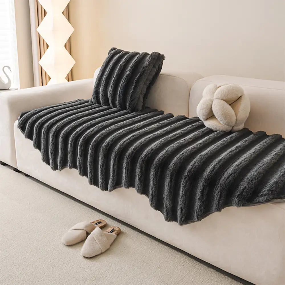 Fluffy Comfort Plush Furniture Protection Decorative Couch Cover – Couch Cover (view 3) | Petix pet supplies for dogs and cats