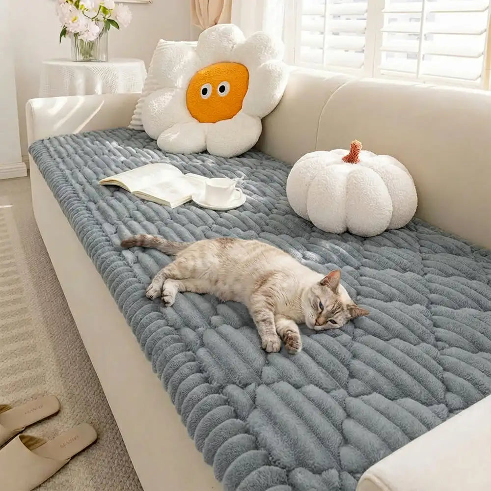 Fluffy Fuzzy Pet-Friendly Sofa Protector Washable Couch Cover Pet Mat – Couch Cover (v… | Petix pet supplies for dogs and cats