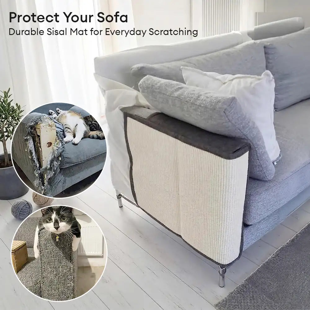 Fully Wrapped Cat Scratcher Mat Faux Sisal Sofa Armrest Protection for Cats – Scratchi… | Petix pet supplies for dogs and cats