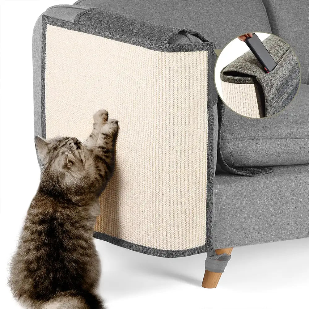 Fully Wrapped Cat Scratcher Mat Faux Sisal Sofa Armrest Protection for Cats – Scratchi… | Petix pet supplies for dogs and cats