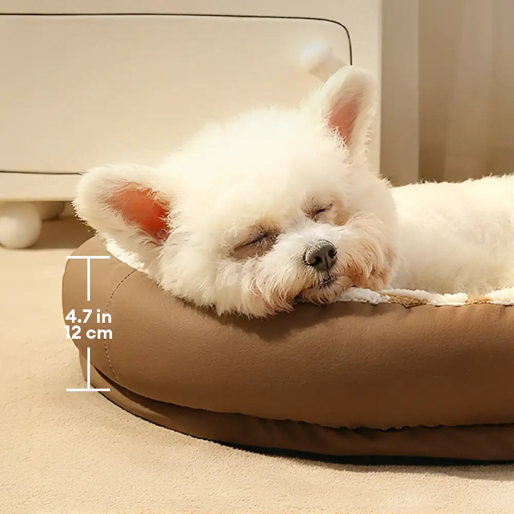 Geometric Wave Pattern Faux Leather Warm Removable And Washable Dog Bed – Dog Beds (vi… | Petix pet supplies for dogs and cats