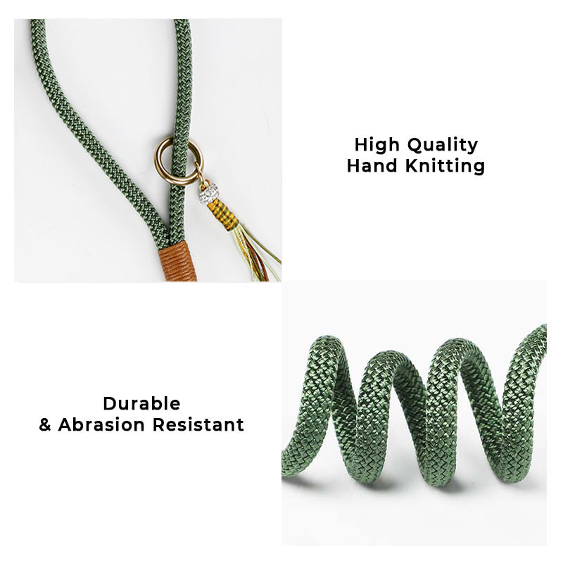 Hand-knitted Braided Rope No Pull Cool Dog Accessories Training Collars – Pet Leashes… | Petix pet supplies for dogs and cats