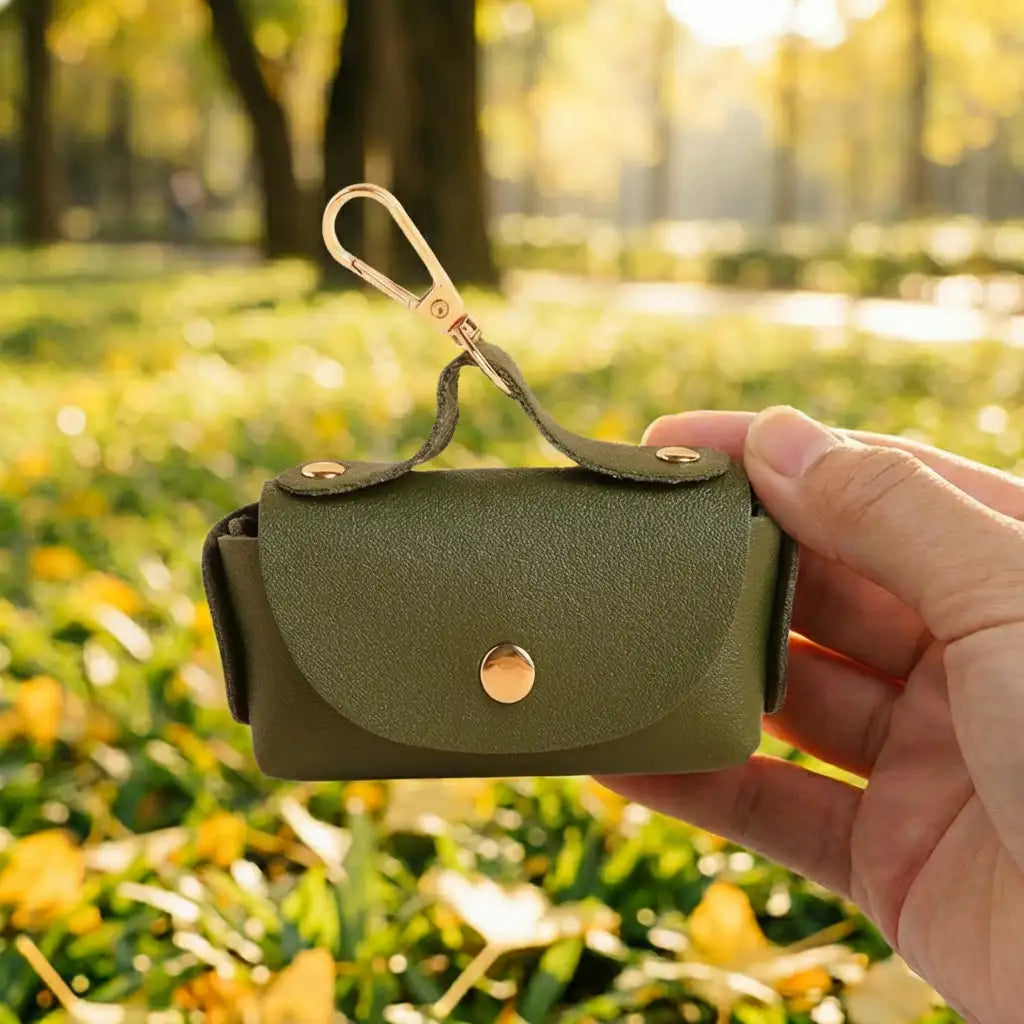 Handbag Style Faux Leather Dog Poop Bag Dispenser – view 4 | Petix pet supplies for dogs and cats