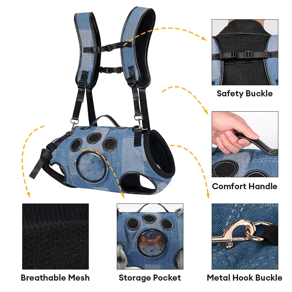 Hands-Free Dog Backpack Carrier for Travel & Hiking – Multifunctional Pack for Medium… | Petix pet supplies for dogs and cats