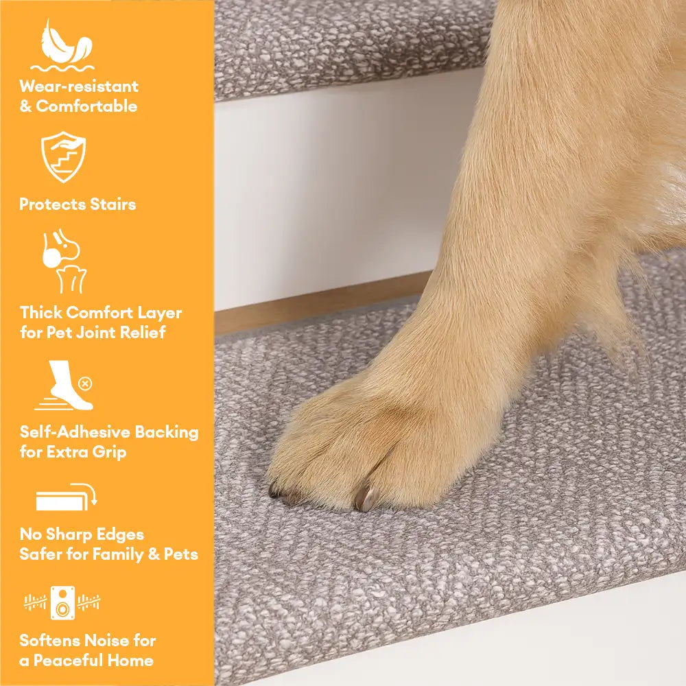Herringbone Wear-Resistant Stair Protection Tape Free Carpet Stair Treads – Rug (view… | Petix pet supplies for dogs and cats
