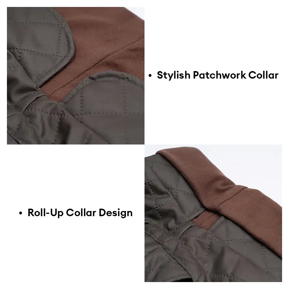 High-Neck Quilted Dog Vest – Warm Fashion Winter Coat – Dog Apparel (view 5) | Petix pet supplies for dogs and cats