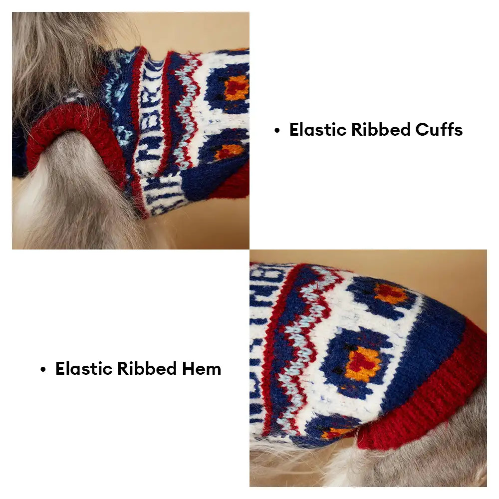 Jacquard Thick-Knit Sleeveless Dog Sweater – Designed for Dachshunds, French Bulldogs… | Petix pet supplies for dogs and cats