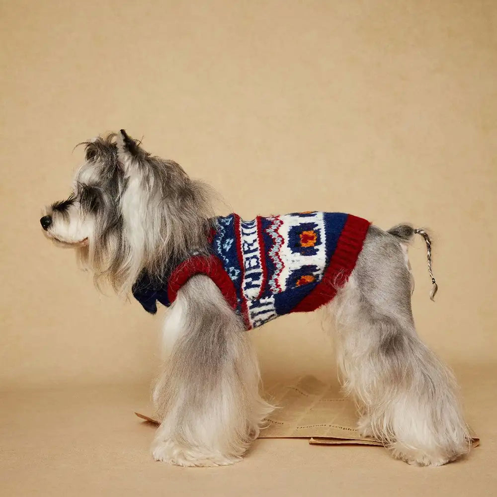 Jacquard Thick-Knit Sleeveless Dog Sweater – Designed for Dachshunds, French Bulldogs… | Petix pet supplies for dogs and cats