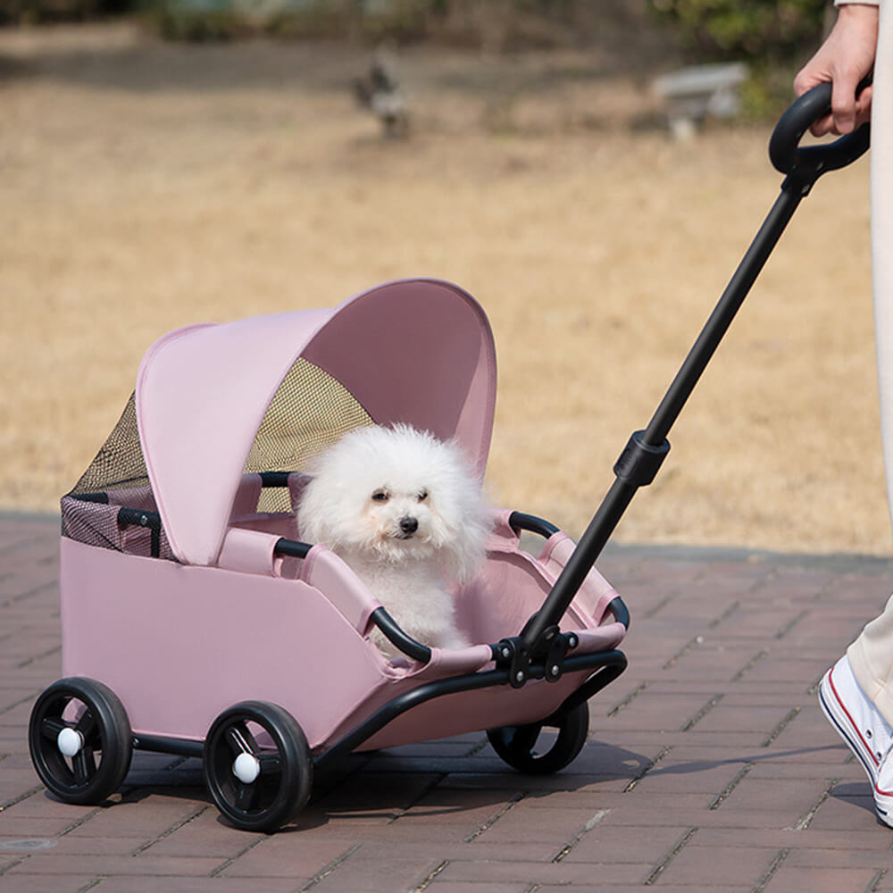 Lightweight Compact Foldable Small Dogs Pet Stroller with Sunshade Canopy – Pet Carrie… | Petix pet supplies for dogs and cats