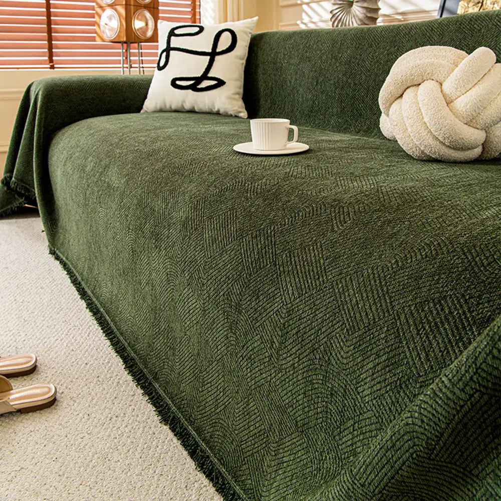 Linework Pattern Chenille Comfortable Scratch-Resistant Sofa Protection Couch Cover… | Petix pet supplies for dogs and cats