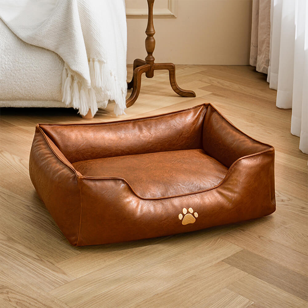 Luxury Faux Leather Waterproof Removable Dog Sofa Bed – Dog Beds (view 10) | Petix pet supplies for dogs and cats