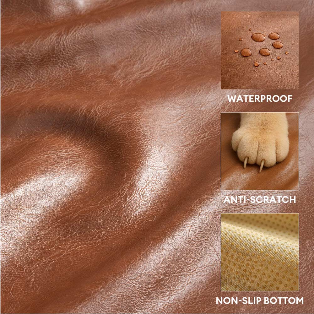 Luxury Faux Leather Waterproof Removable Dog Sofa Bed – Dog Beds (view 3) | Petix pet supplies for dogs and cats