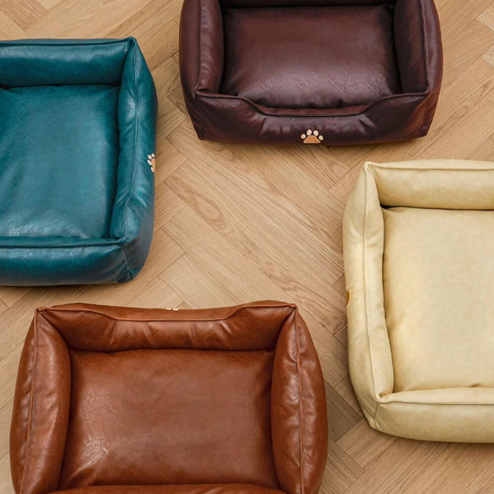 Luxury Faux Leather Waterproof Removable Dog Sofa Bed – Dog Beds (view 4) | Petix pet supplies for dogs and cats