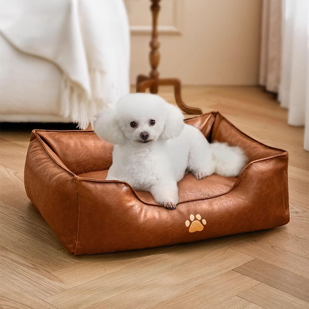 Luxury Faux Leather Waterproof Removable Dog Sofa Bed – Dog Beds (view 8) | Petix pet supplies for dogs and cats