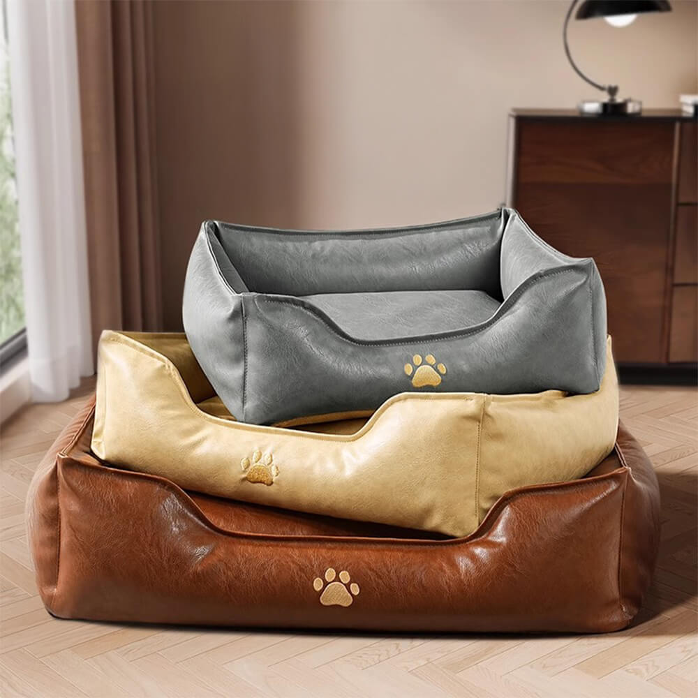 Luxury Faux Leather Waterproof Removable Dog Sofa Bed – Dog Beds (view 9) | Petix pet supplies for dogs and cats