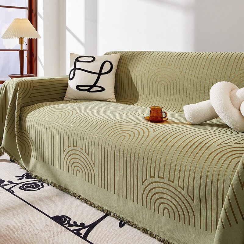 Minimalist Arch Motif Scratch-Resistant Chenille Throw Couch Cover – Couch Cover (view… | Petix pet supplies for dogs and cats