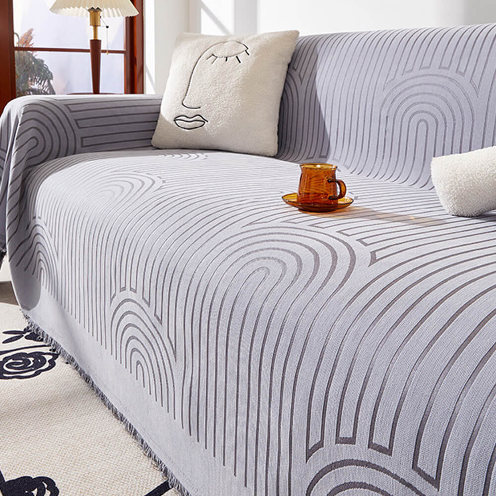 Minimalist Arch Motif Scratch-Resistant Chenille Throw Couch Cover – Couch Cover (view… | Petix pet supplies for dogs and cats