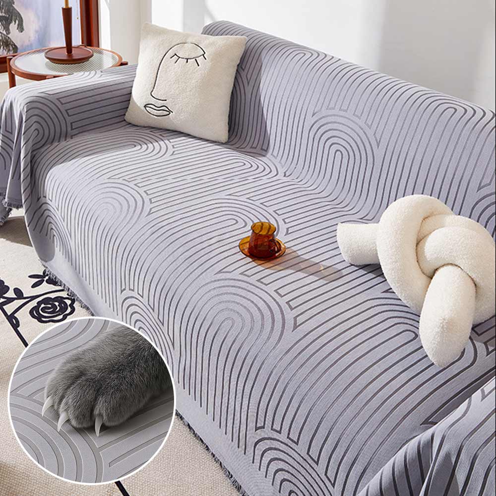 Minimalist Arch Motif Scratch-Resistant Chenille Throw Couch Cover – Couch Cover (view… | Petix pet supplies for dogs and cats