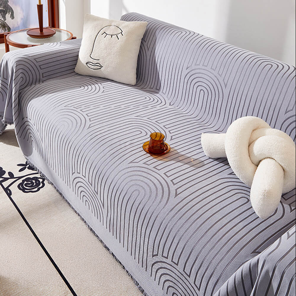 Minimalist Arch Motif Scratch-Resistant Chenille Throw Couch Cover – Couch Cover (view… | Petix pet supplies for dogs and cats
