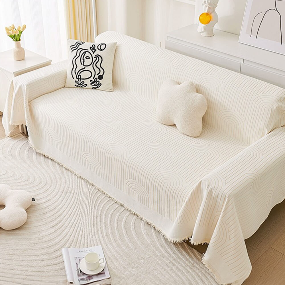 Minimalist Arch Motif Scratch-Resistant Chenille Throw Couch Cover – Couch Cover (view… | Petix pet supplies for dogs and cats