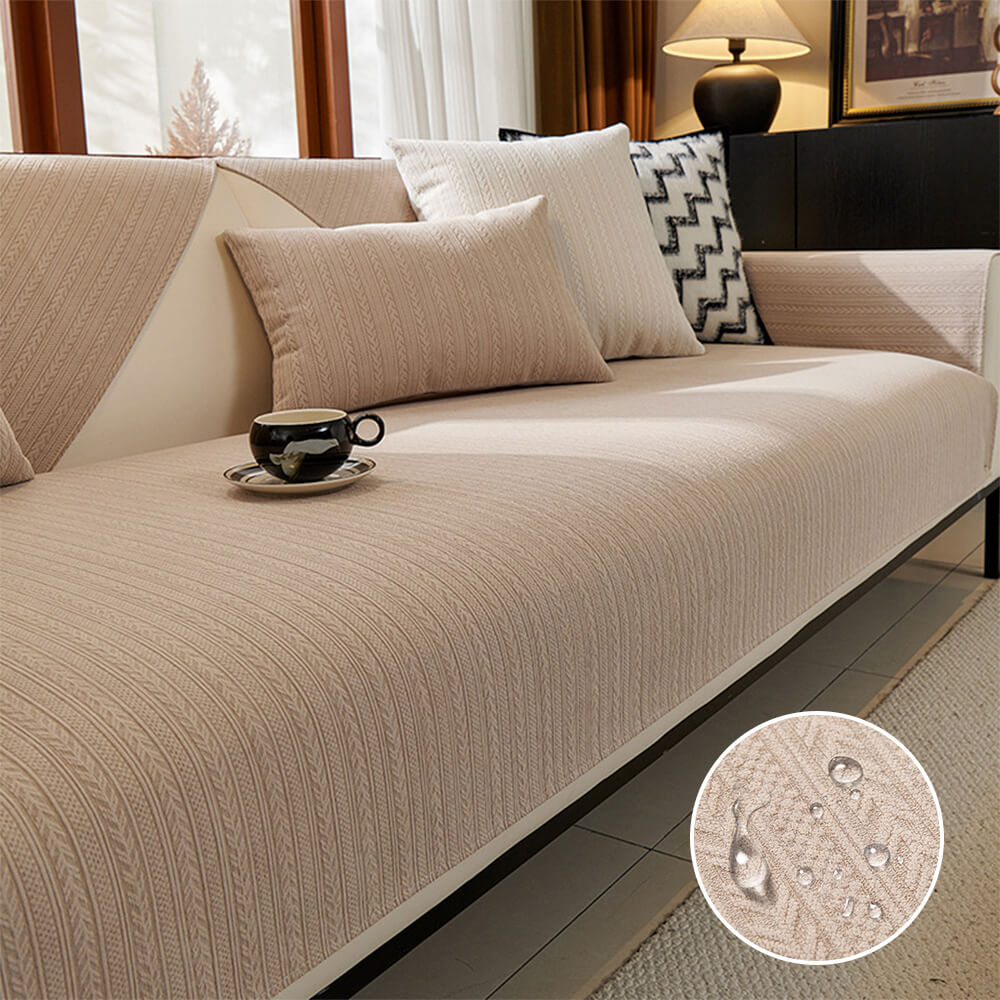 Minimalist Water-resistant Wheat Stripe Design Chenille Couch Cover – Couch Cover (vie… | Petix pet supplies for dogs and cats