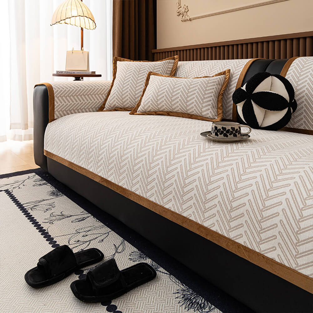 Modern Chic Herringbone Chenille Anti-scratch Non-Slip Couch Cover – Couch Cover (view… | Petix pet supplies for dogs and cats