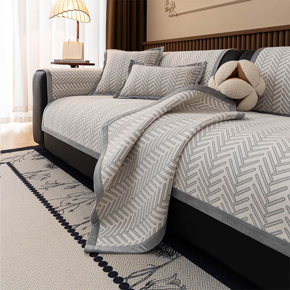 Modern Chic Herringbone Chenille Anti-scratch Non-Slip Couch Cover – Couch Cover (view… | Petix pet supplies for dogs and cats