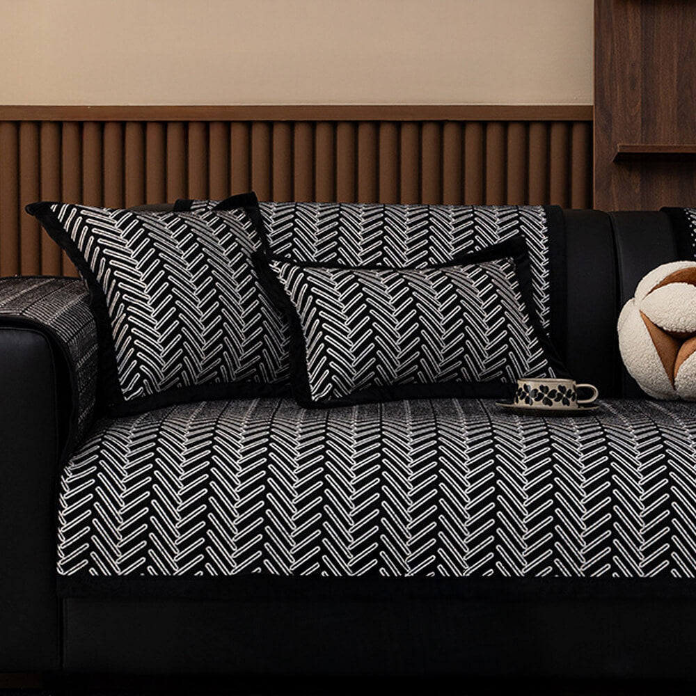 Modern Chic Herringbone Chenille Anti-scratch Non-Slip Couch Cover – Couch Cover (view… | Petix pet supplies for dogs and cats