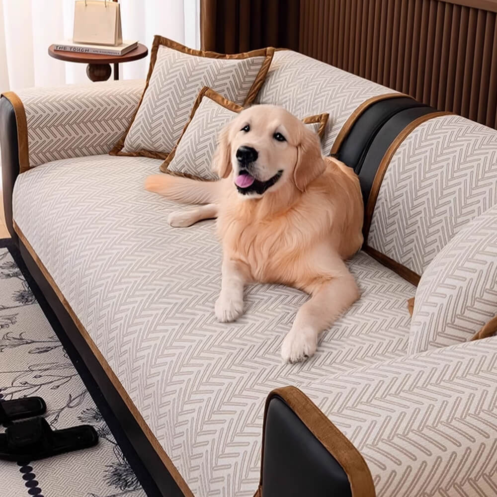 Modern Chic Herringbone Chenille Anti-scratch Non-Slip Couch Cover – Couch Cover (view… | Petix pet supplies for dogs and cats