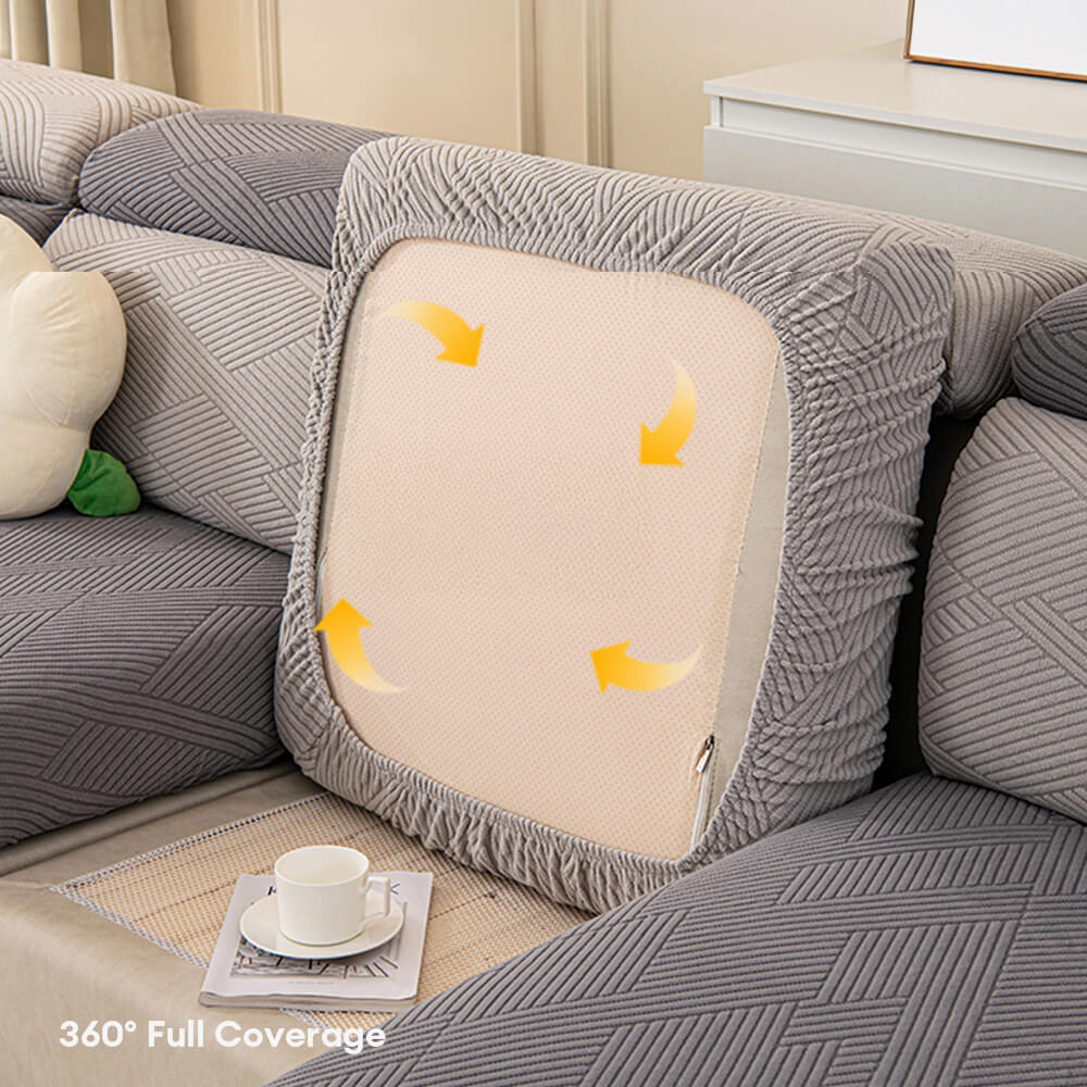 Modern Geometric Stretch Full-Wrap Magic Couch Cover – Couch Cover (view 2) | Petix pet supplies for dogs and cats