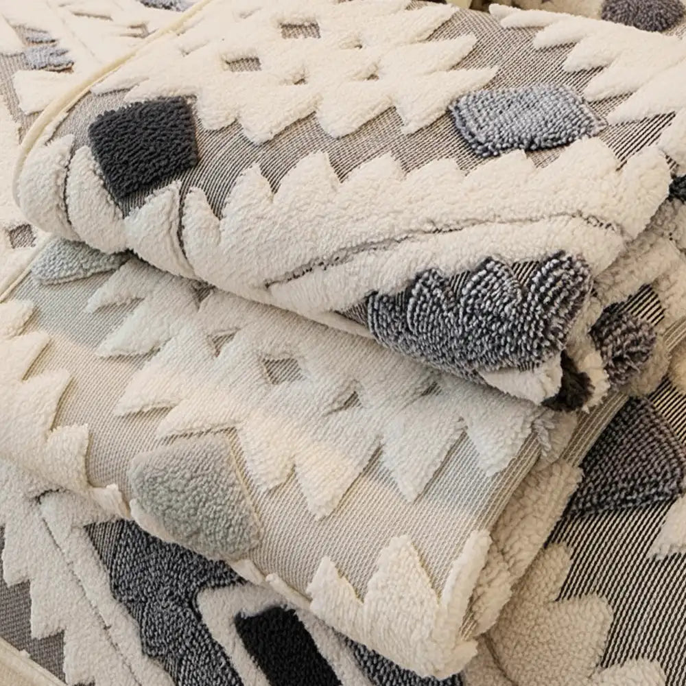 Modern Geometric Thick Plush Anti-Scratch Non-Slip Couch Cover – Couch Cover (view 7) | Petix pet supplies for dogs and cats