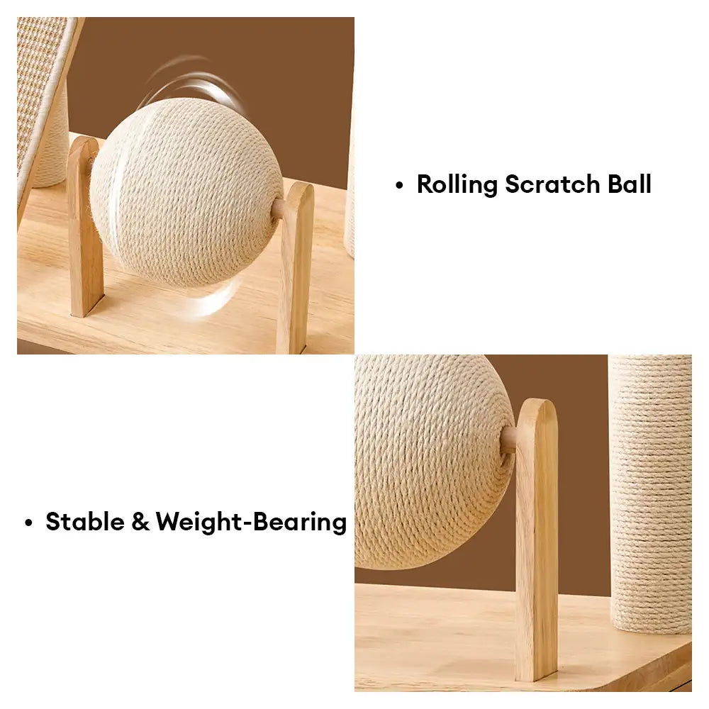 Modern Wooden Multi-Functional Play And Scratching Cat Tree with Space Capsule – Cat T… | Petix pet supplies for dogs and cats