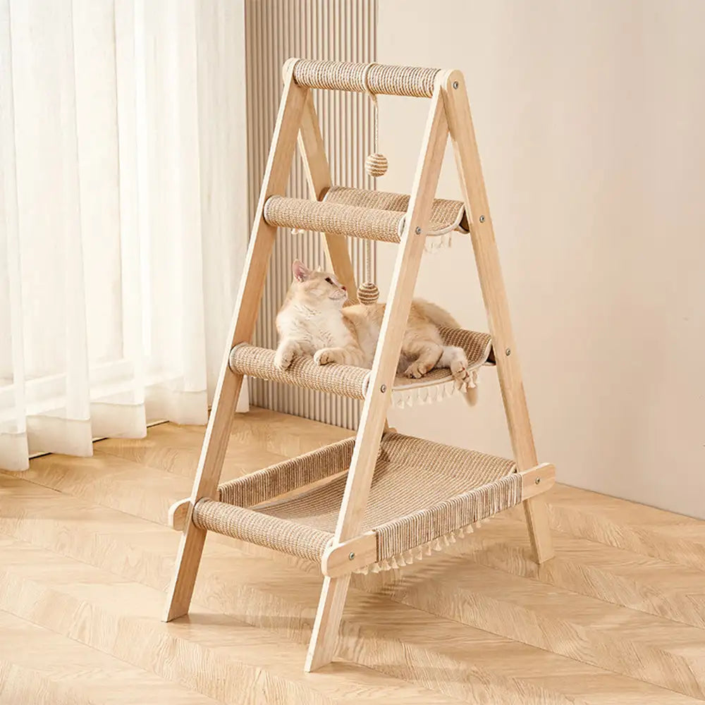 Multi-Cat Family Hammock-Style Wooden Cat Tree - 3 in 1 – Cat Tree (main) | Petix pet supplies for dogs and cats