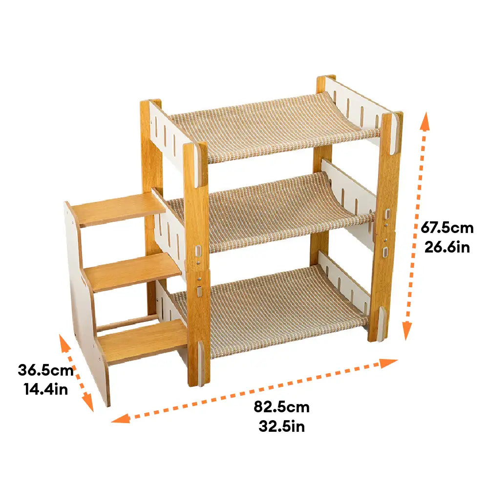 Multi-Tiered Faux Sisal Cat Scratching Cat Hammock with Stairs – Cat Beds (view 8) | Petix pet supplies for dogs and cats