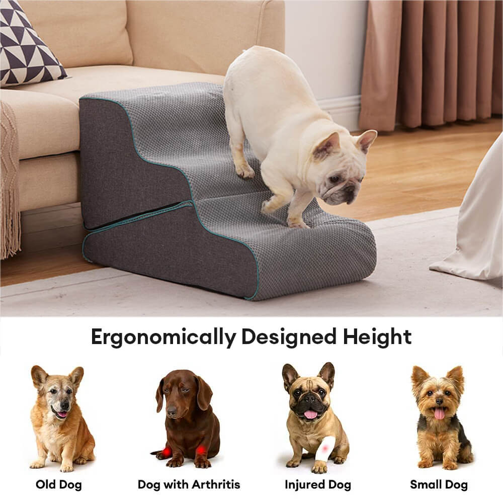 Multifunctional 2-in-1 Foldable Dog Stairs with Ramp Mode – Dog Stairs (view 3) | Petix pet supplies for dogs and cats