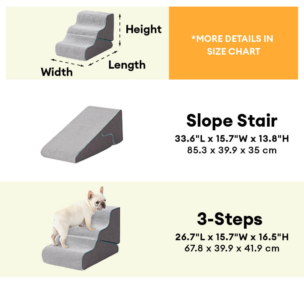 Multifunctional 2-in-1 Foldable Dog Stairs with Ramp Mode – Dog Stairs (view 6) | Petix pet supplies for dogs and cats
