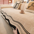 Non-Slip Herringbone Chenille Couch Cover with Wavy Edges – Couch Cover (view 4) | Petix pet supplies for dogs and cats