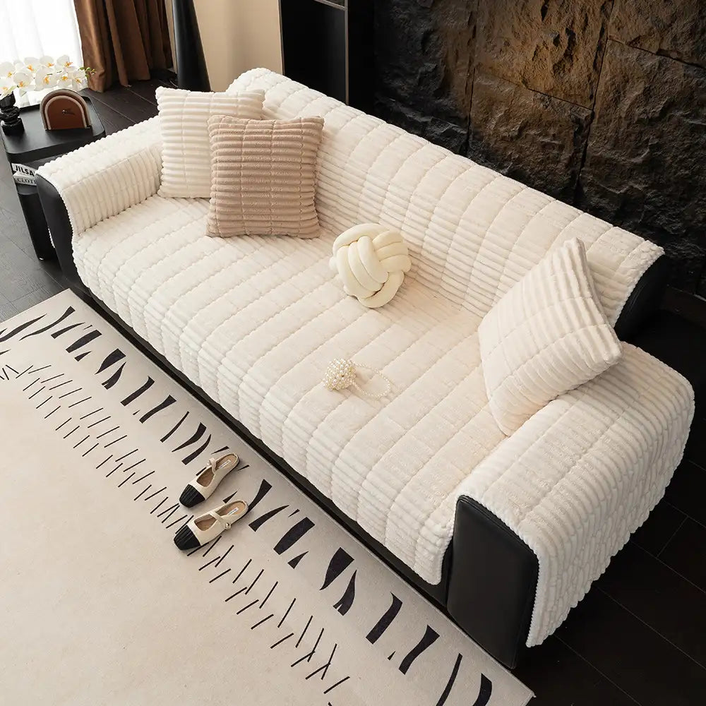 One-Piece Cozy Flannel Sofa Protection Non-Slip Sectional Couch Cover – Couch Cover (v… | Petix pet supplies for dogs and cats