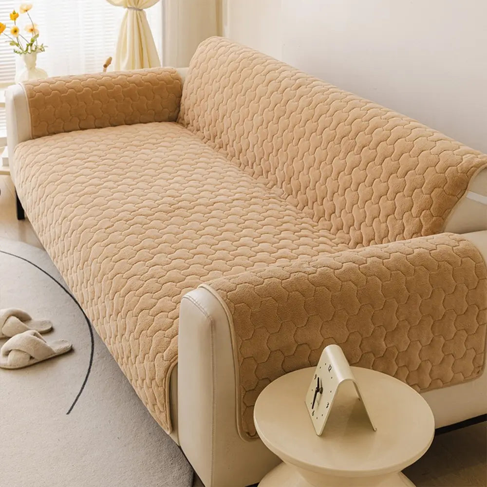 One-Piece Short Plush Comfortable Skin-Friendly Furniture Protection Couch Cover - Puz… | Petix pet supplies for dogs and cats