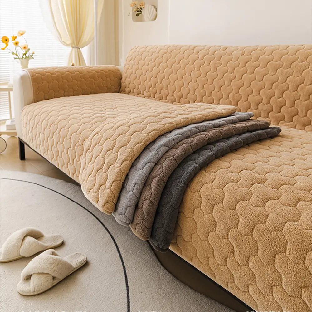 One-Piece Short Plush Comfortable Skin-Friendly Furniture Protection Couch Cover - Puz… | Petix pet supplies for dogs and cats