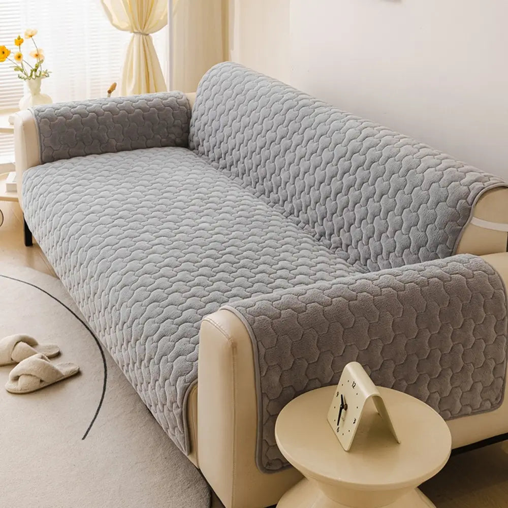 One-Piece Short Plush Comfortable Skin-Friendly Furniture Protection Couch Cover - Puz… | Petix pet supplies for dogs and cats