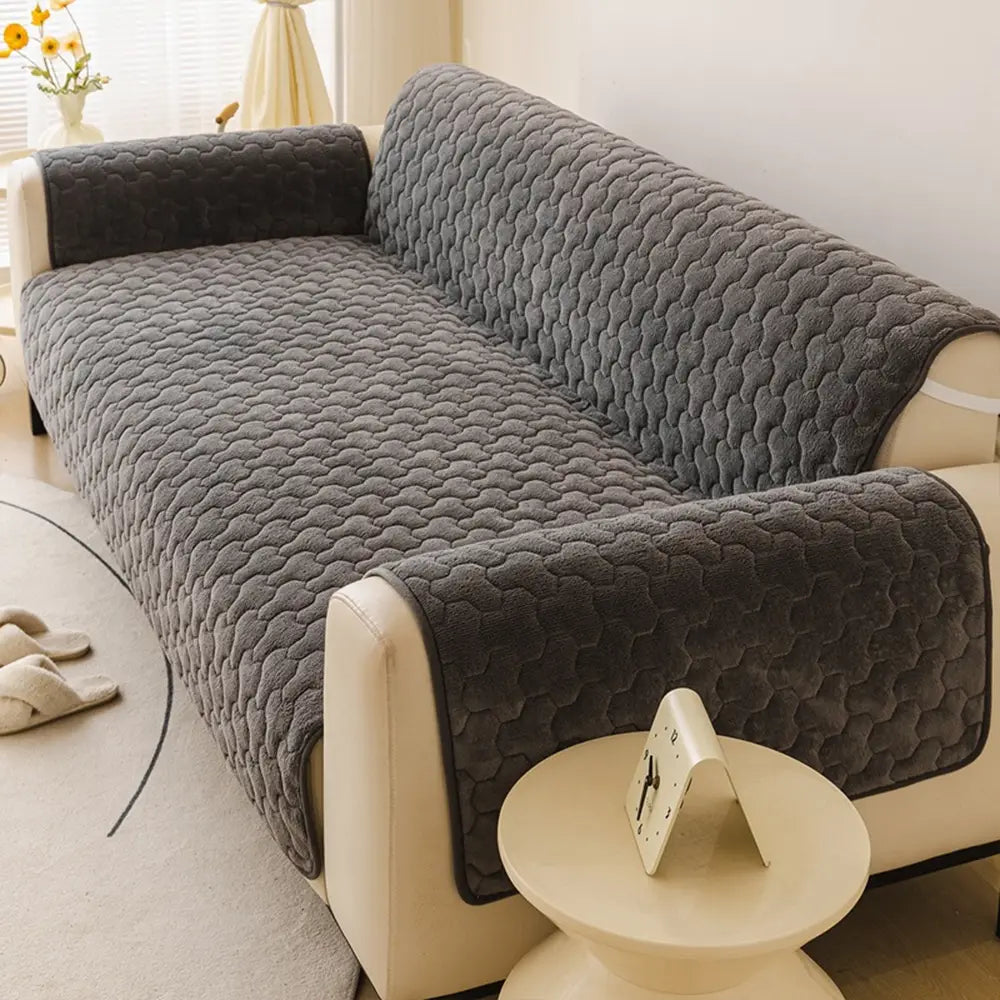 One-Piece Short Plush Comfortable Skin-Friendly Furniture Protection Couch Cover - Puz… | Petix pet supplies for dogs and cats