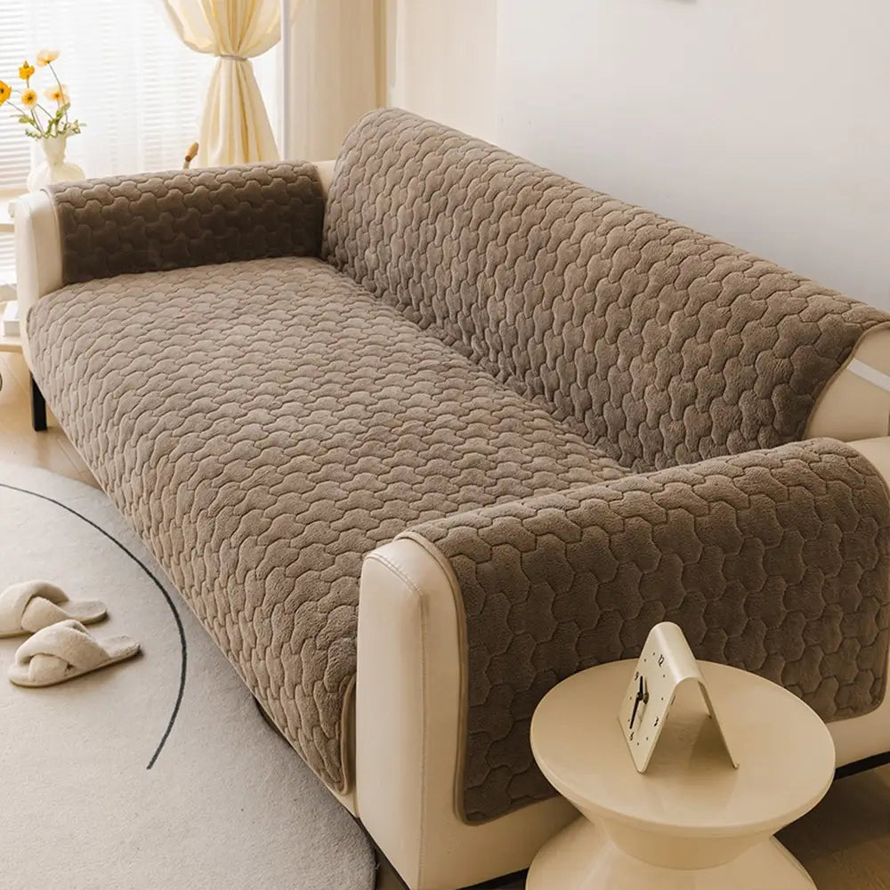 One-Piece Short Plush Comfortable Skin-Friendly Furniture Protection Couch Cover - Puz… | Petix pet supplies for dogs and cats