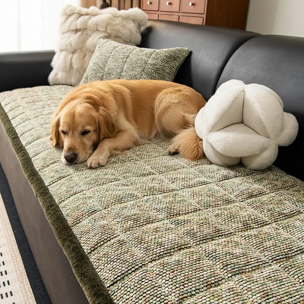 Pet-Friendly Chenille Textured Non-Slip Couch Cover with Frayed Edges – Couch Cover (v… | Petix pet supplies for dogs and cats