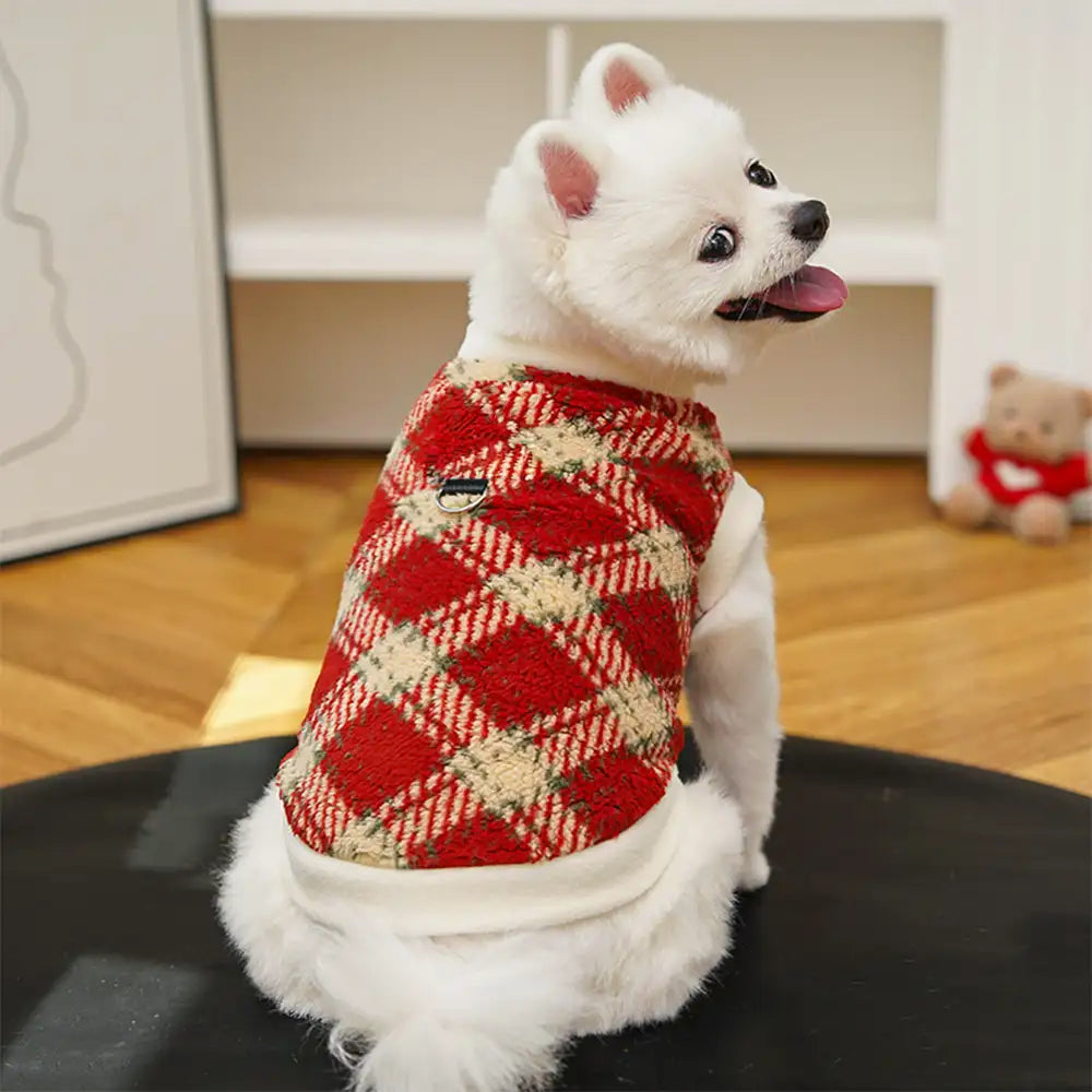 Plaid Comfortable Warm Plush Dog Sweater Suitable For All Breeds of Dogs – Dog Apparel… | Petix pet supplies for dogs and cats