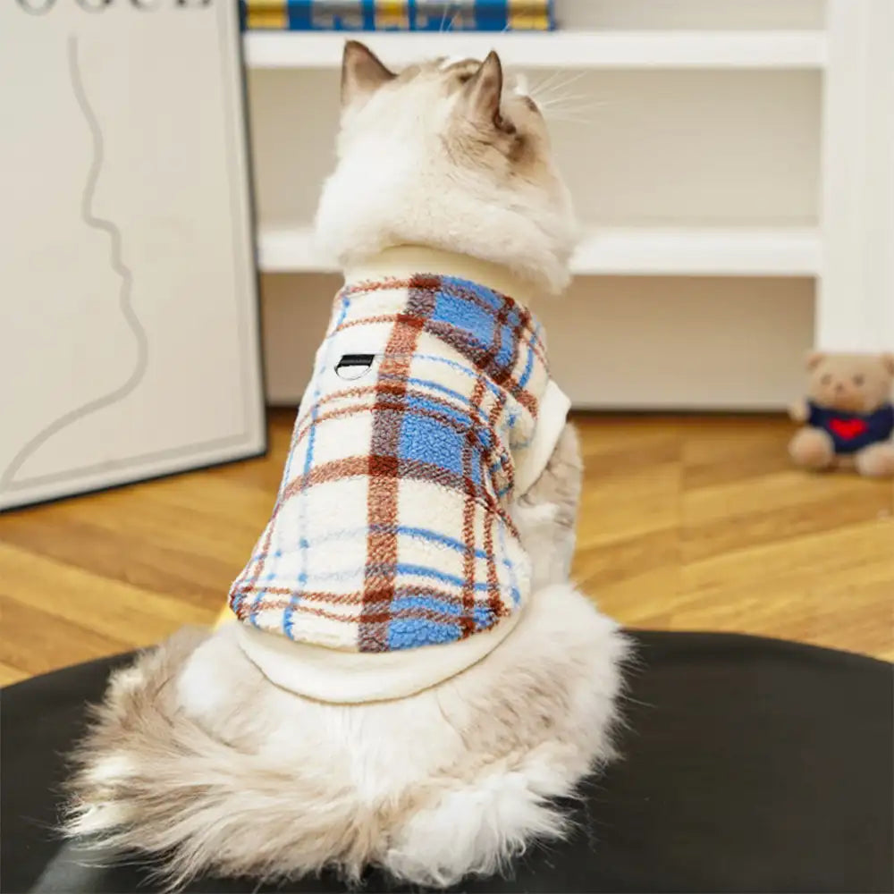 Plaid Comfortable Warm Plush Dog Sweater Suitable For All Breeds of Dogs – Dog Apparel… | Petix pet supplies for dogs and cats